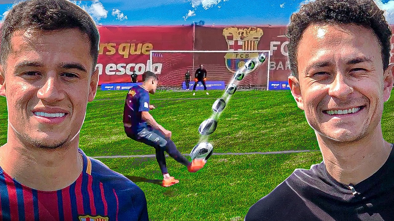 PHILIPPE COUTINHO X FRED NO DESAFIO DO CHUTE NO ÂNGULO