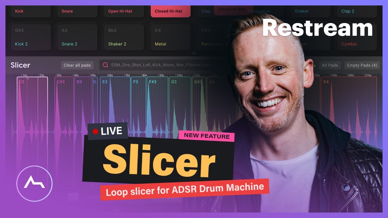 Introducing SLICER for ADSR Drum Machine &mdash; Loops Sliced and Assigned