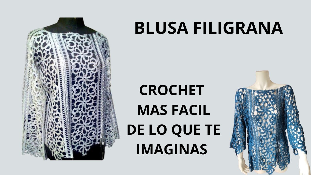 COMO TEJER A CROCHET BLUSA FILIGRANA