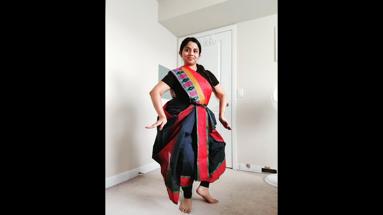 Saree Drape Tutorial- Style 2 for Indian Classical Dance forms|| Team Lasya