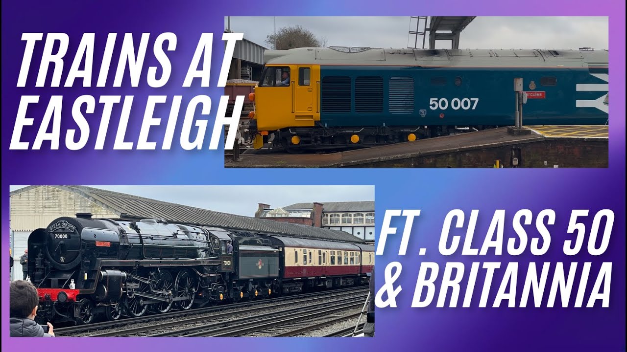 Trains at Eastleigh ft. Britannia (Class 70000) and Class 50! - 30/11/24