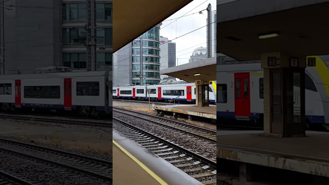 NMBS/SNCB Type AM08 EMU No. 08206 arriving at Brussel Noord Station on 22/6/15 #Shorts