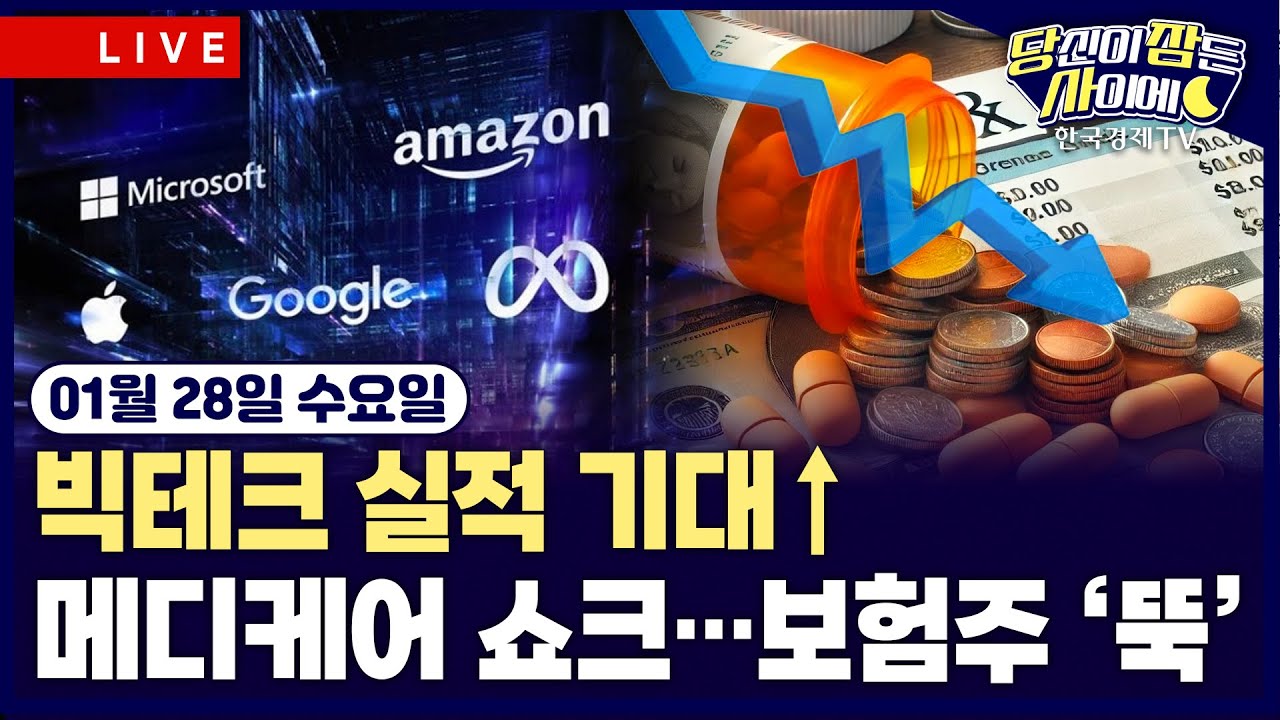 [🔴01/28 #당잠사] “한국, 미국 IT 기업 규제 말라”ㅣ내년 메디케어 지급액 사실상 동결ㅣ유나이티드헬스, 역성장 전망에 악재 겹쳐ㅣ#엔비디아 #유나이티드헬스 #마이크론