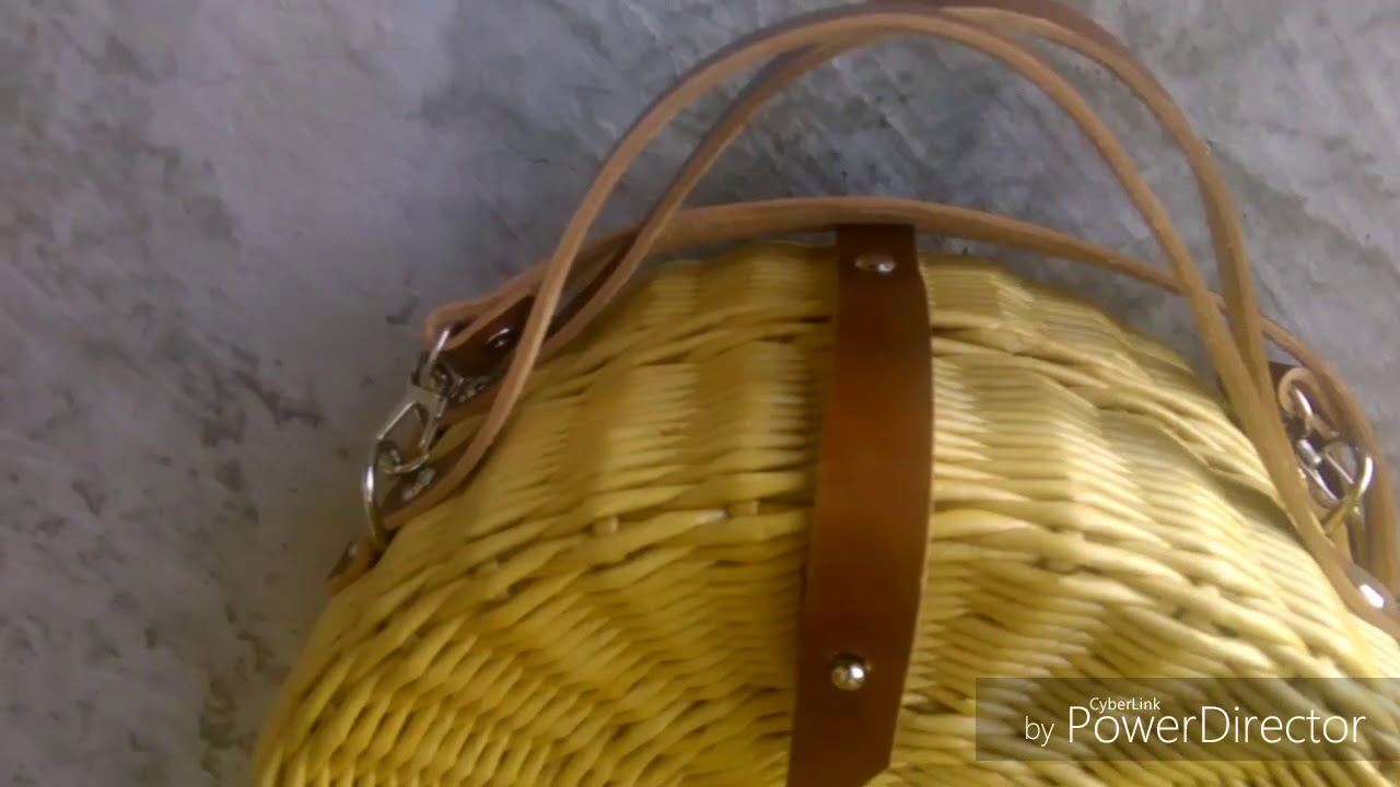 Wicker bag. Плетеная сумка. Круглая сумка.