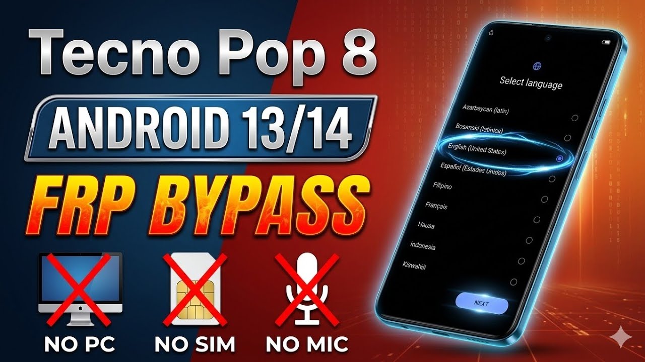 Tecno POP 8/9/10 Frp Bypass Android 13 - New Method Without pc| All Tecno 2025 Google account bypass