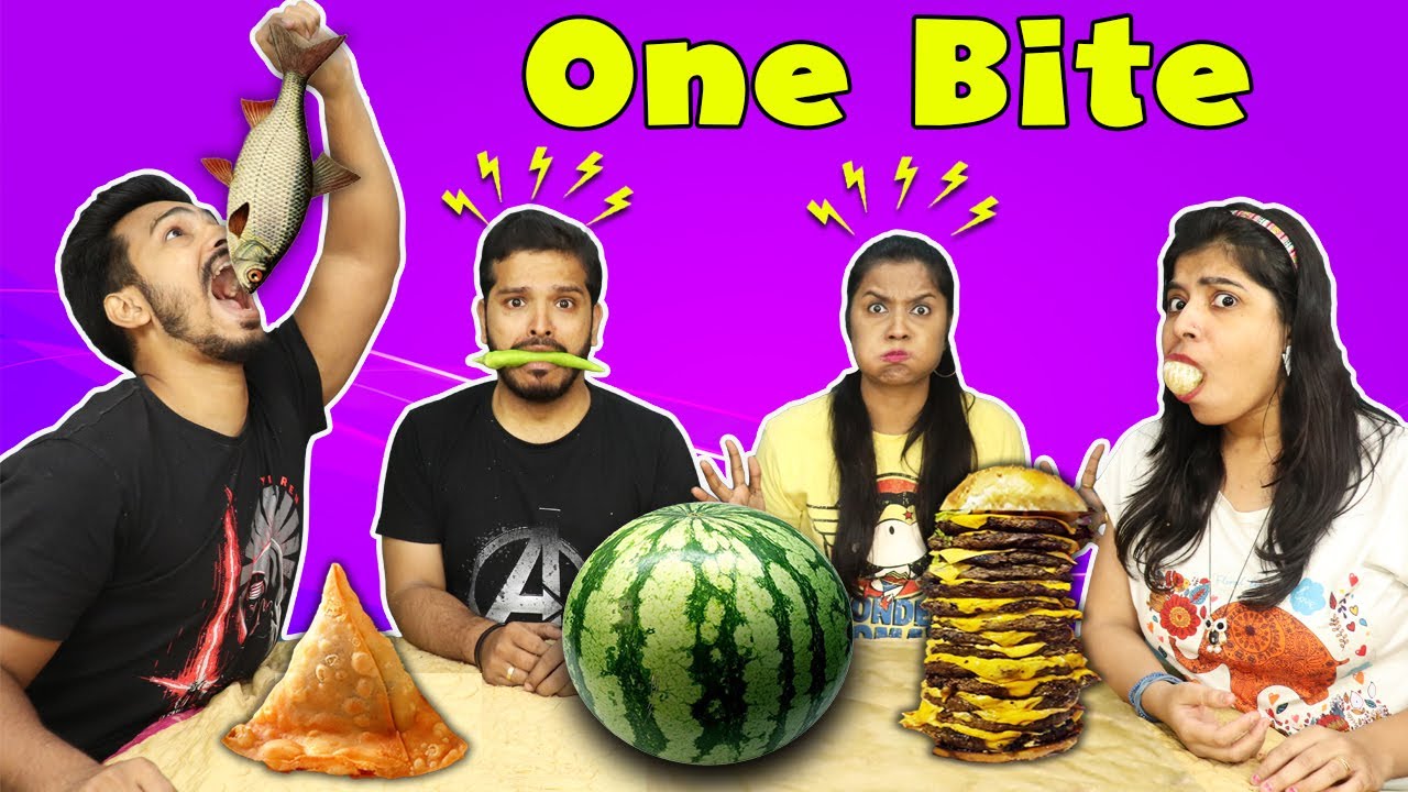 EXTREME ONE BITE EATING CHALLENGE | BIG BITE EATING COMPETITION