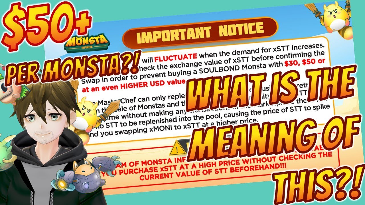 $10-15 Not Guaranteed! Soulbond Monsta Price Fluctuation and MONI - STT Liquidity Pool Explained