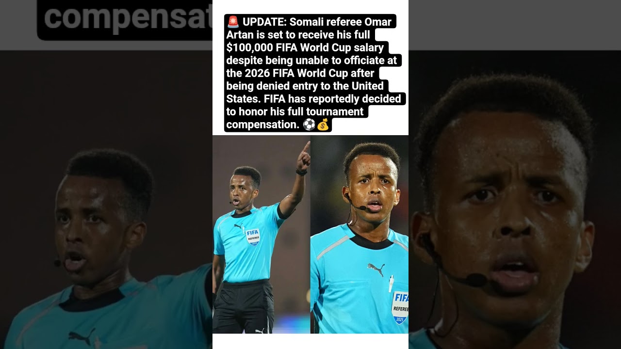 FIFA Pays Omar Artan Full $100K World Cup Salary After Visa Setback #football #shorts #referee