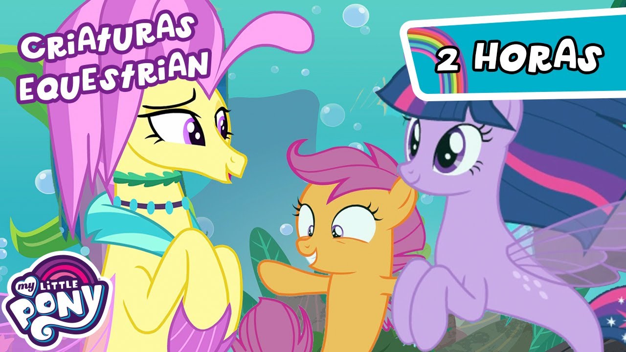 Descubra as criaturas de Equestria🐉🦓🧜‍♀️ | 2 Horas | My Little Pony 🦄 | A Amizade é Mágica