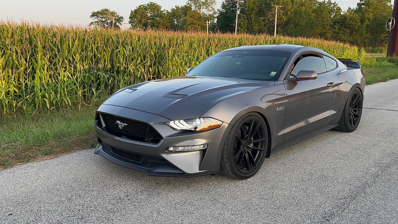 2021 Mustang GT Kooks Long Tube Catless Headers X-Pipe w/ Factory Active Axel-back Fly Bys