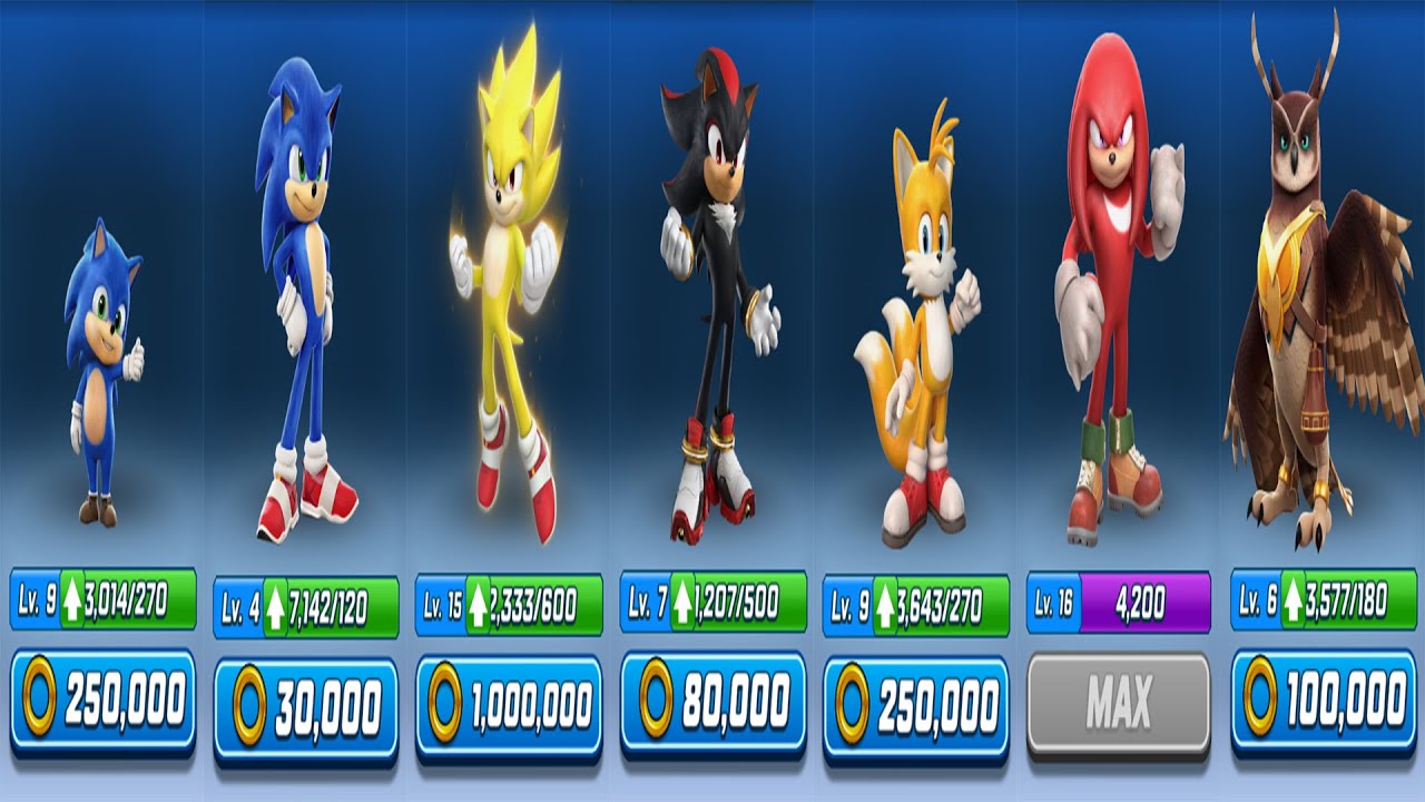 Sonic Forces Speed Battle - All 7 Movie Runners Battle (Baby, Teen, Longclaw, Tails, Shadow..)