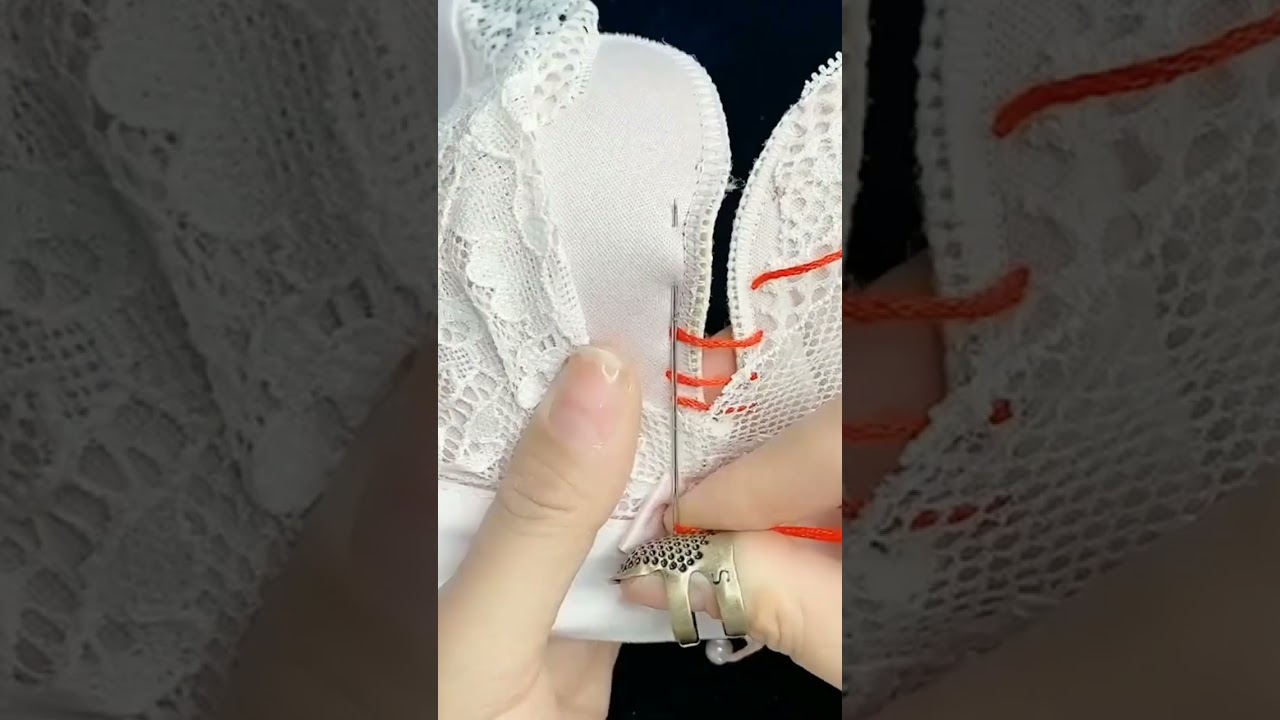 trik menjahit belahan BH (Bra) #tips #shorts