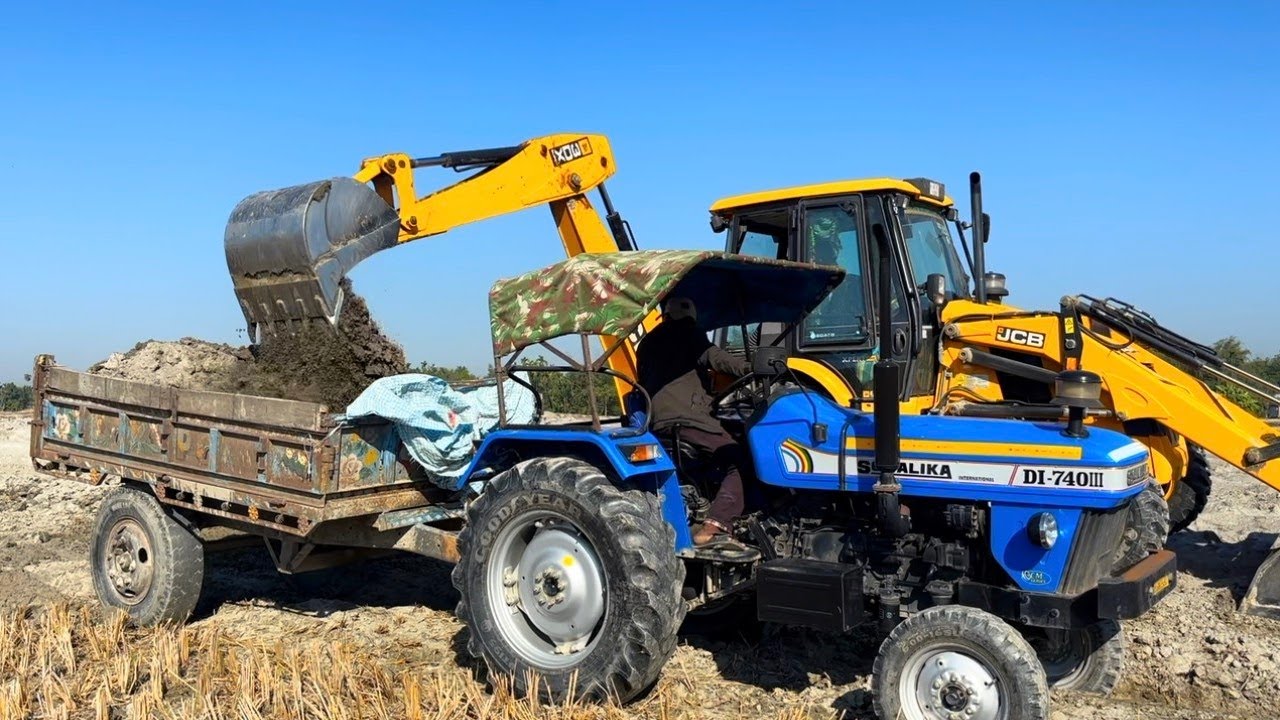 JCB 3DX Super Dig Drainage Trench and Jcb Crane Tractor Chamber Lifting and Installing | Jcb speed