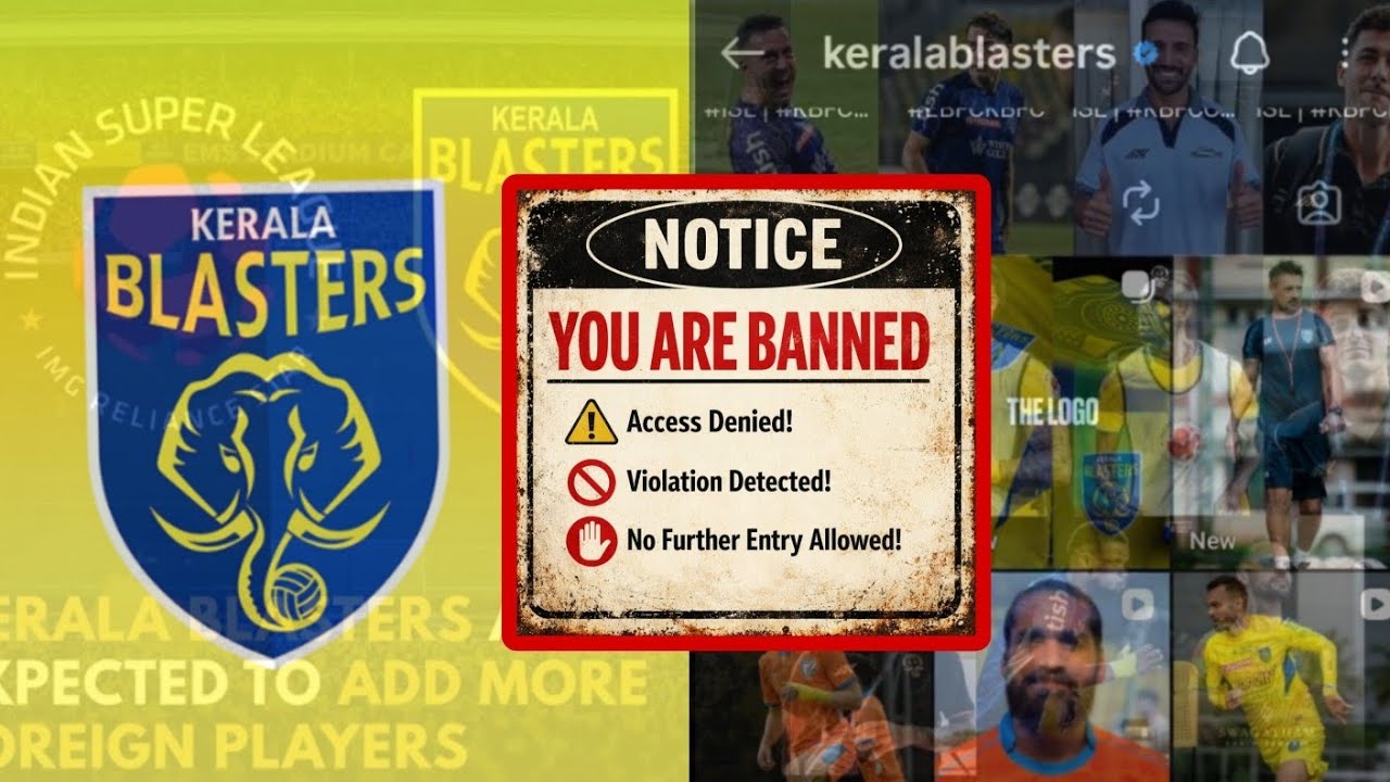 KBFC запрещен? 🛑 Новым игрокам запрещено выступать за Kerala Blasters в ISL.