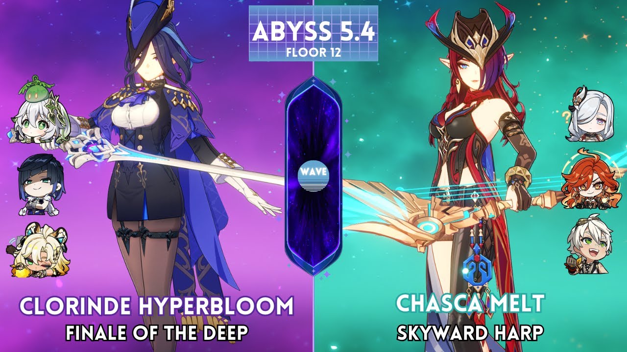 C0 Clorinde Hyperbloom & C0 Chasca Melt | Spiral Abyss 5.4 - Genshin Impact