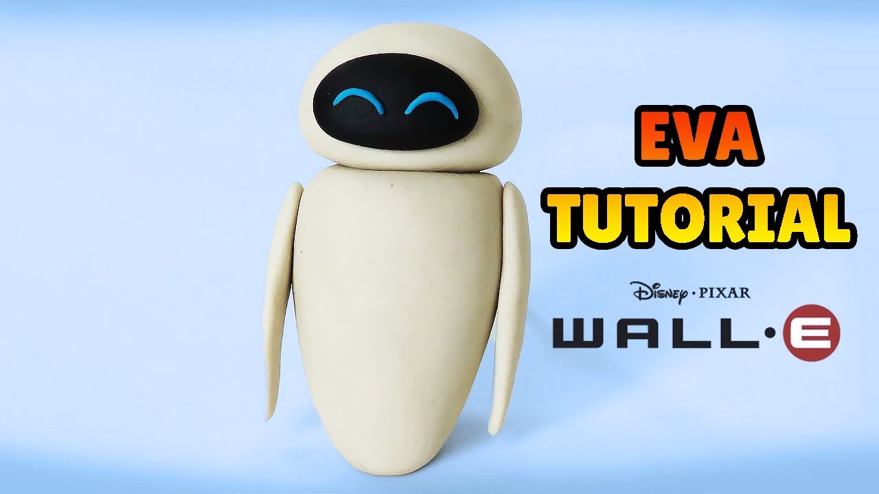 🔴DIY How to make MINIATURE EVA - WALL-E  - Easy Polymer Clay, Fondant cake Tutorial DIY