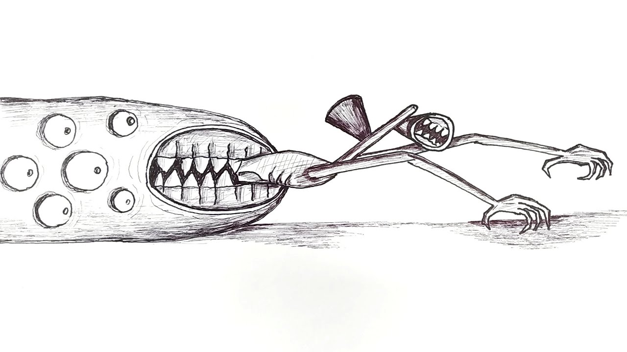 Train eater eats Siren Head, Hathor Art