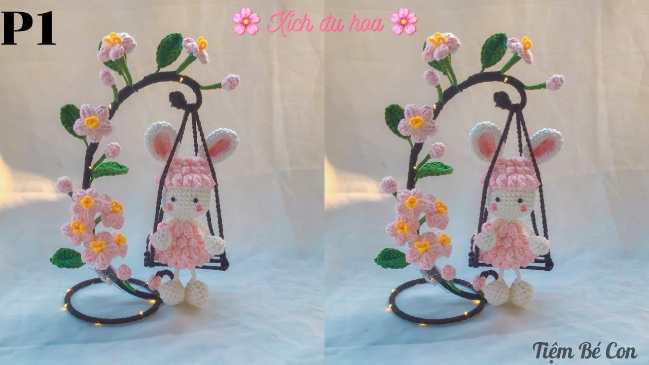 Crochet flower swing P1 | Hướng dẫn móc xích đu hoa P1🌸