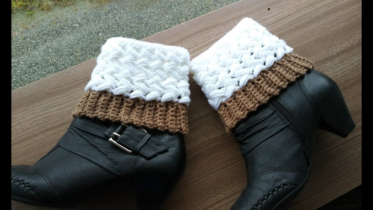 POLAINA EM CROCHÊ - BOOT CUFF CROCHET