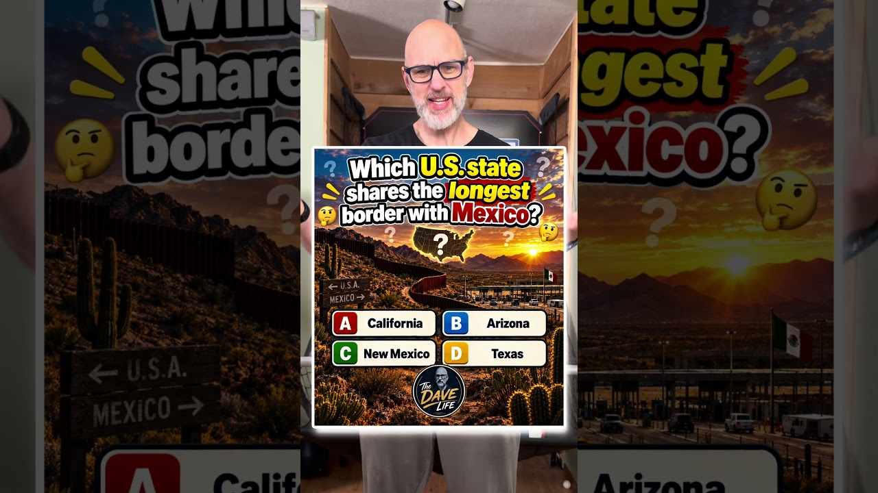Which US state shares the longest border with Mexico? #geography