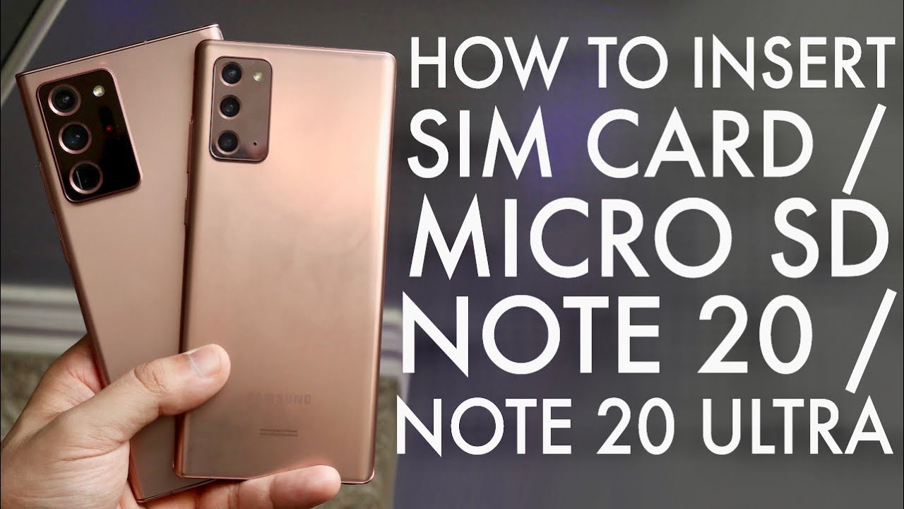 Как вставить SIM-карту / карту Micro SD в Samsung Galaxy Note 20 / Note 20 Ultra!