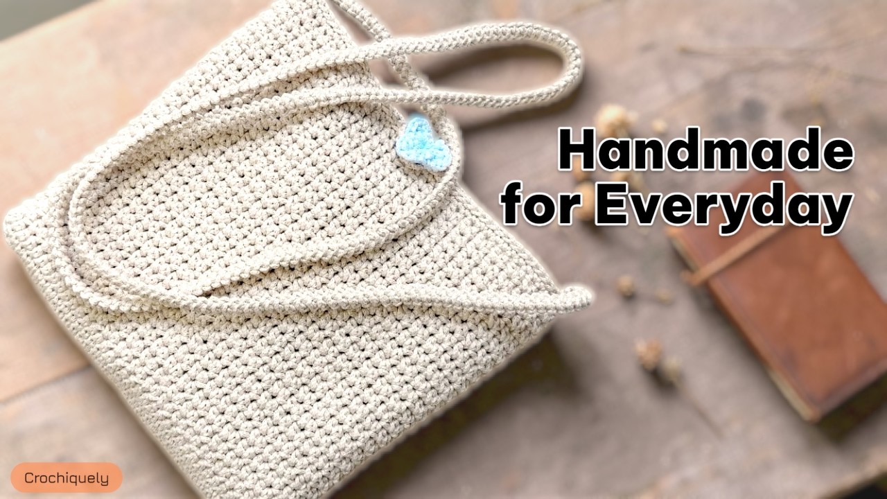 The Perfect Everyday Crochet Crossbody Bag ✨ (Step-by-Step Tutorial)