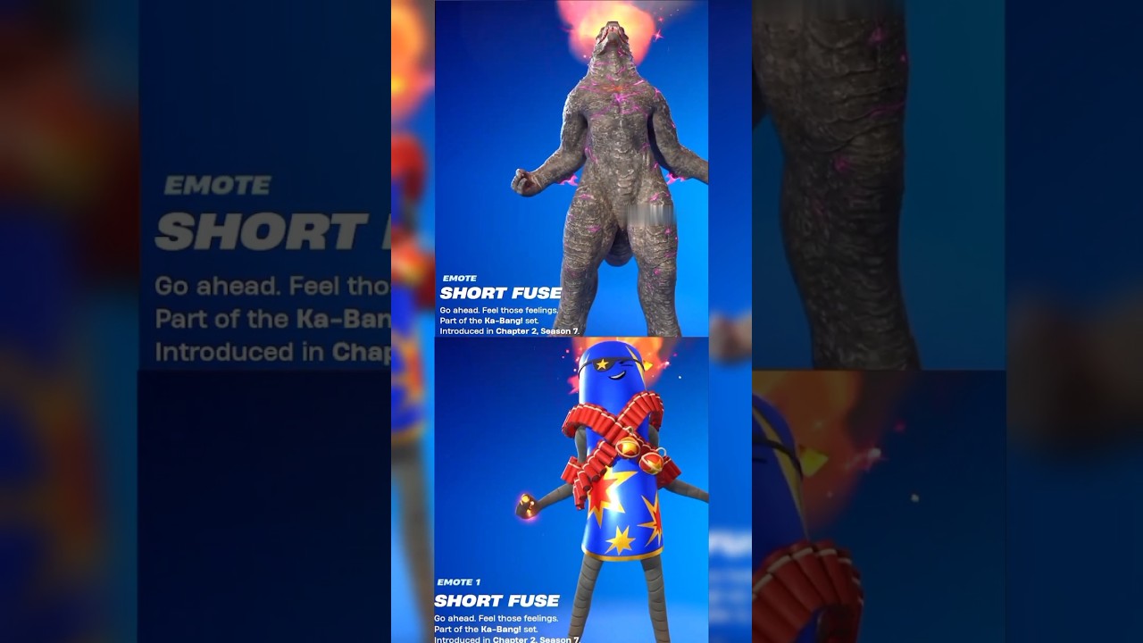Fortnite Godzilla Doing Emotes - (Short Fuse) Fortnite Chapter 6 Part 19