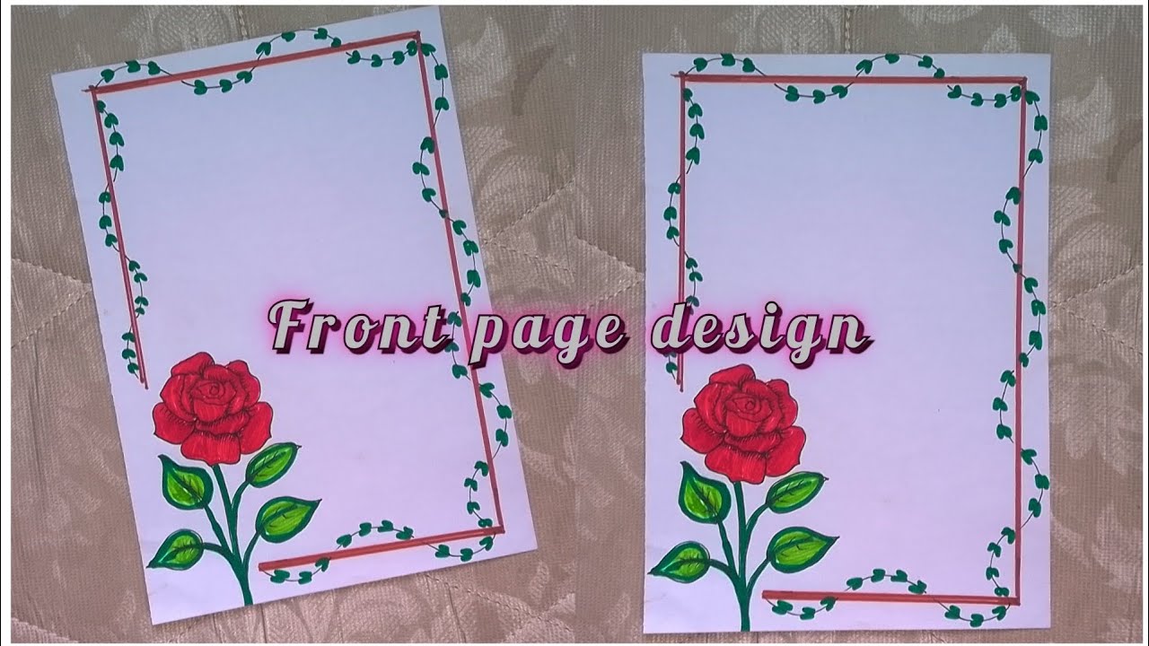 Front page design Rose 🌹 drawings simple and beautiful 🌹#artswithmaham