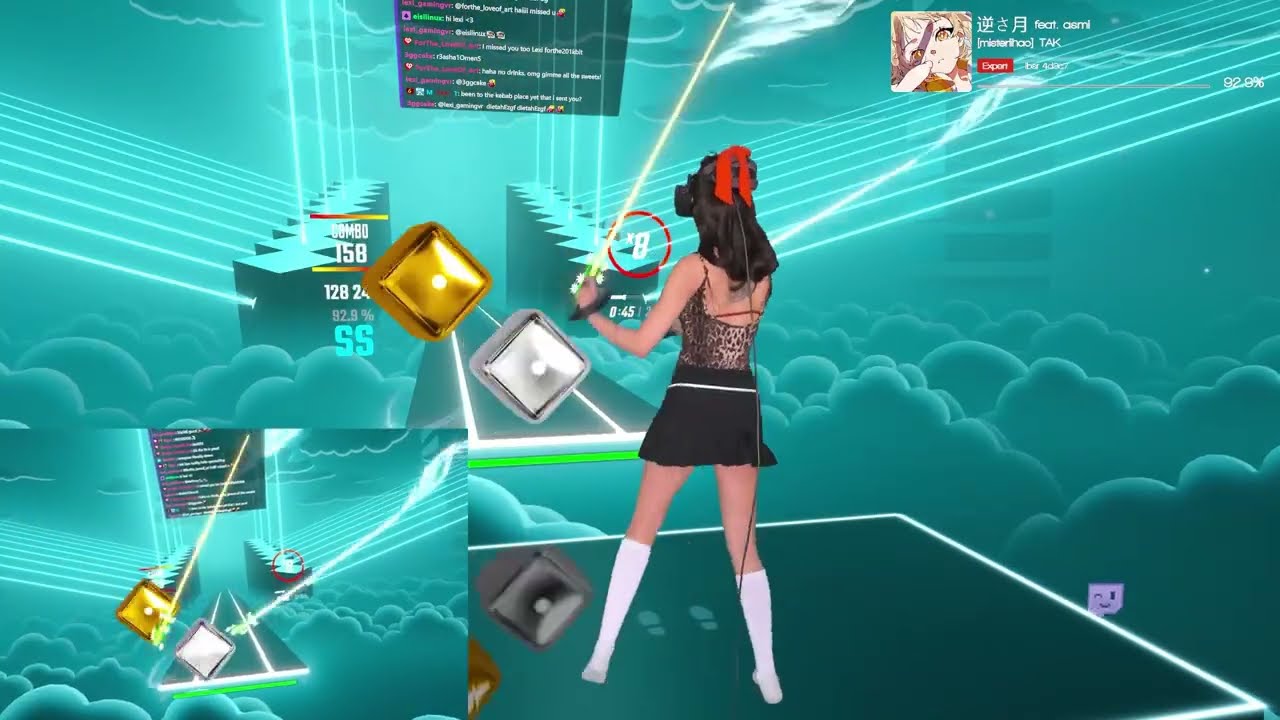逆さ月 feat. asmi - TAK// beat saber mixed reality twitch streamer// come chat :)
