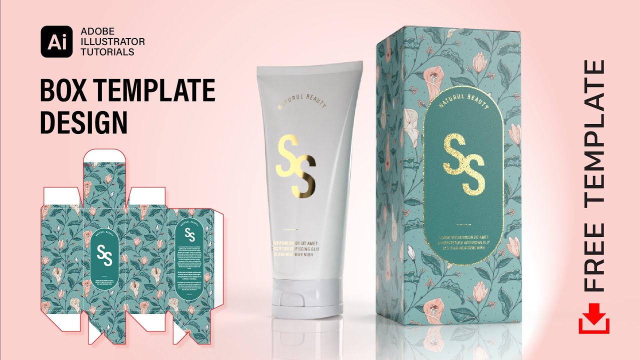 How to Box Template Design in Adobe Illustrator CC | Packaging Design Tutorials