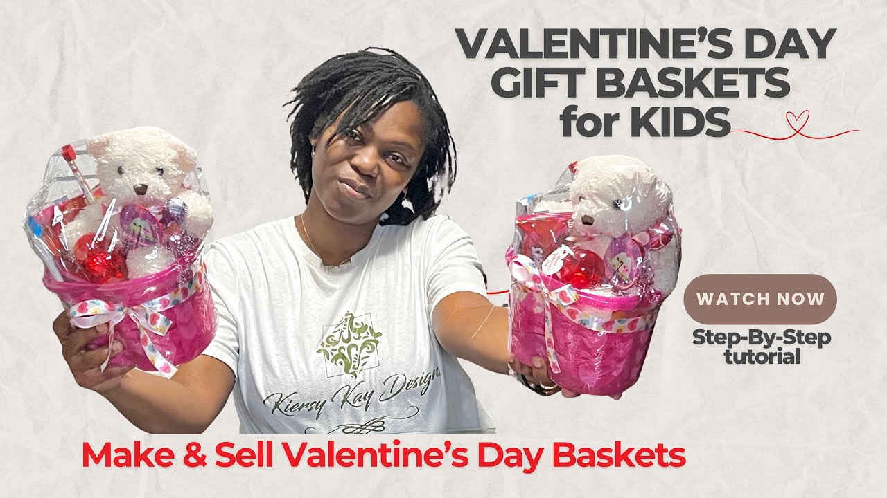 Valentine’s Day Baskets for kids. gifts for girls and boys. Step-by-step Diy #valentinesdaygiftideas