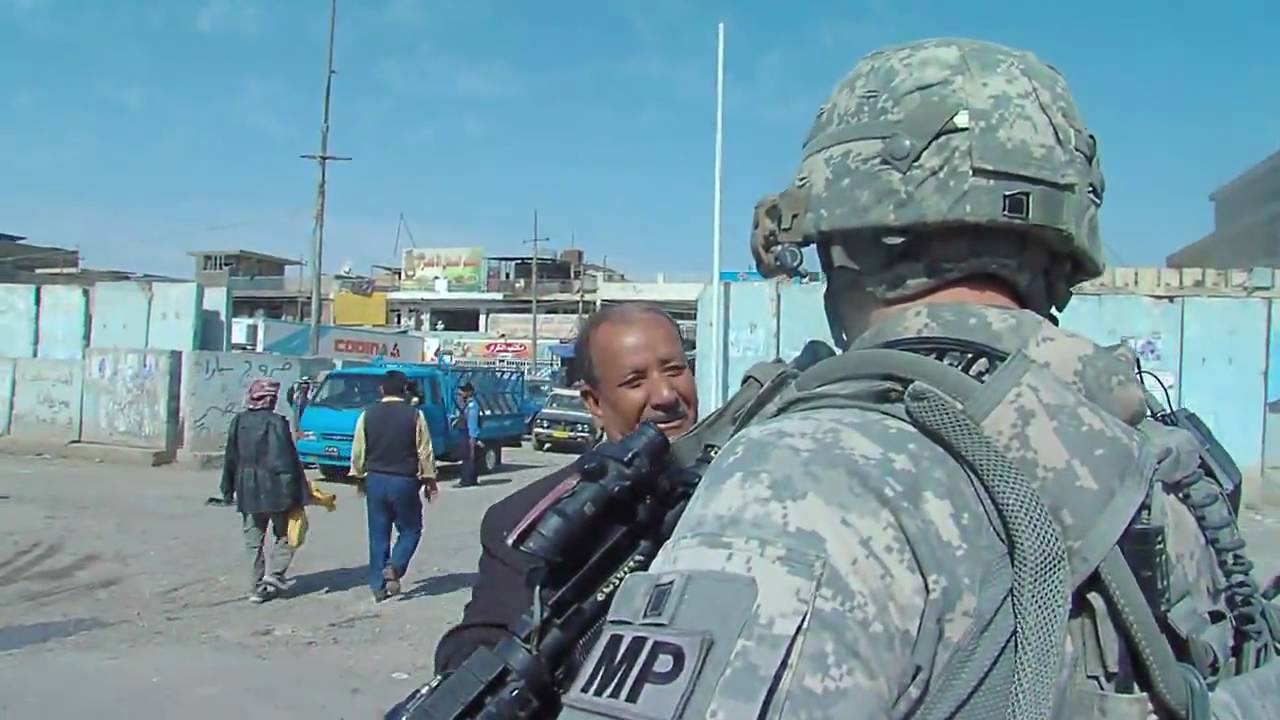 Louisiana Army National Guard Patrols Along The Wall at Sadr City in Baghdad, IRAQ