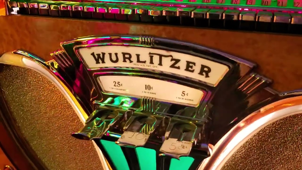 Wurlitzer 750 and wallbox 3020 fully restaured play nice sound vintage audio crazy eugene 