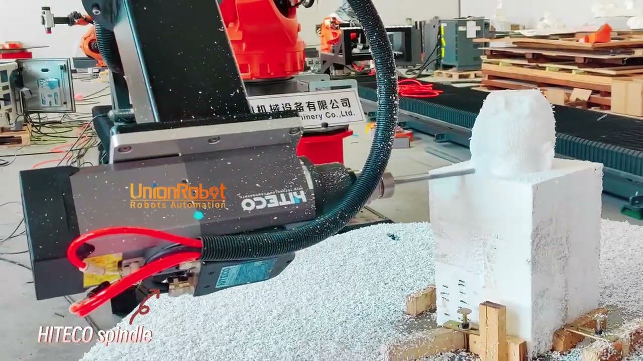 KUKA robotic milling human stutue #millingrobot #kr210 #robotics