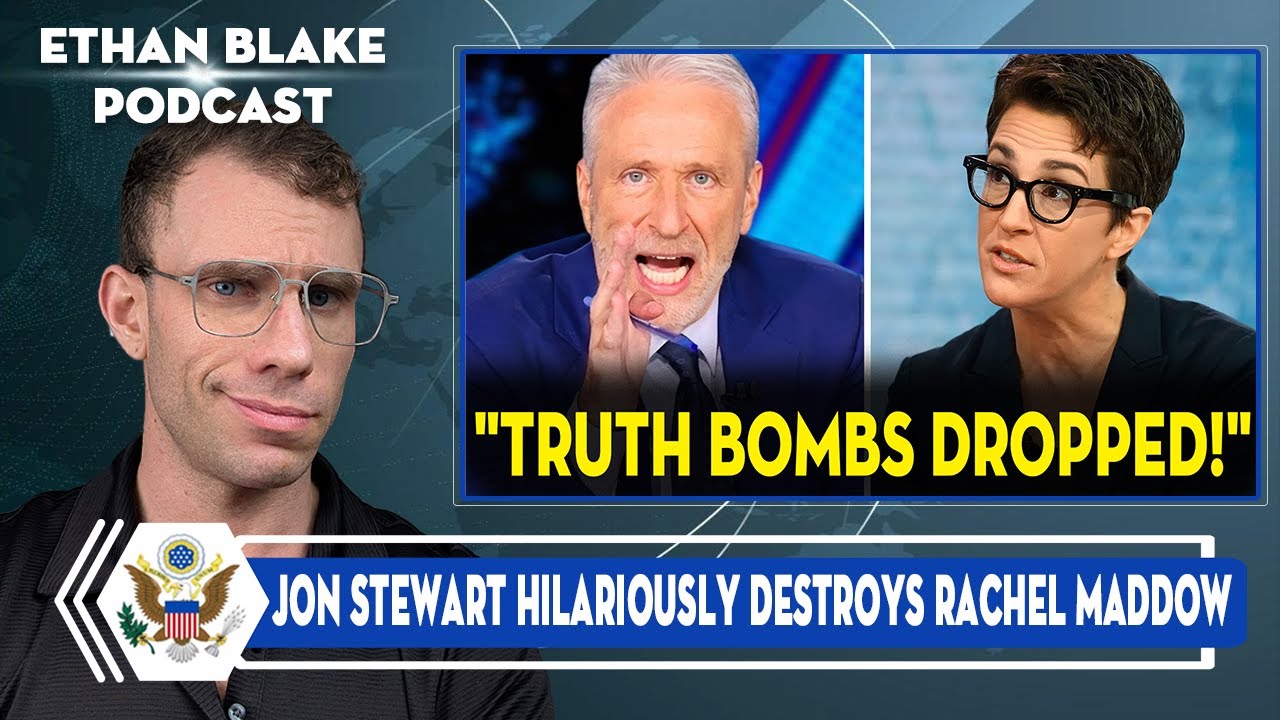 Jon Stewart Hilariously DESTROYS MNSBC's Rachel Maddow While Defending Trump On Live TV