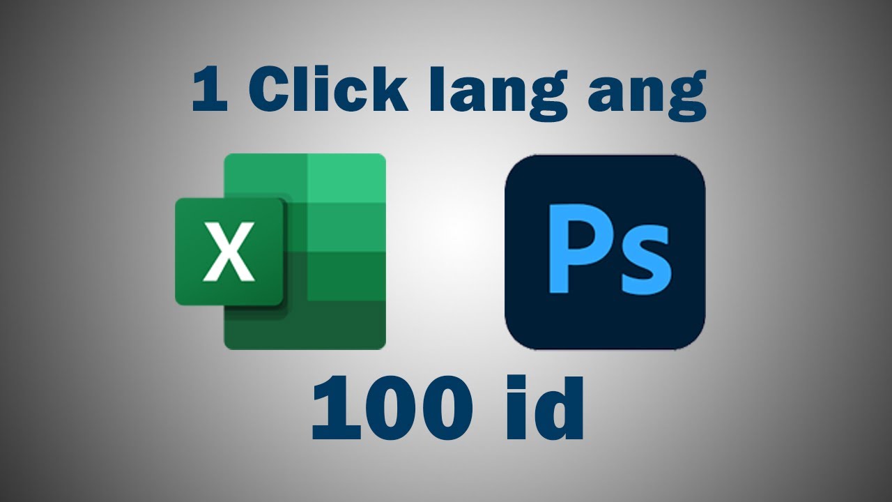 DATA SET gamit ang PHOTOSHOP at EXCEL