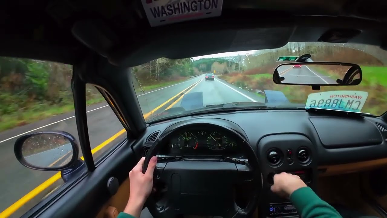 Neah Bay to Forks in my 1996 Miata
