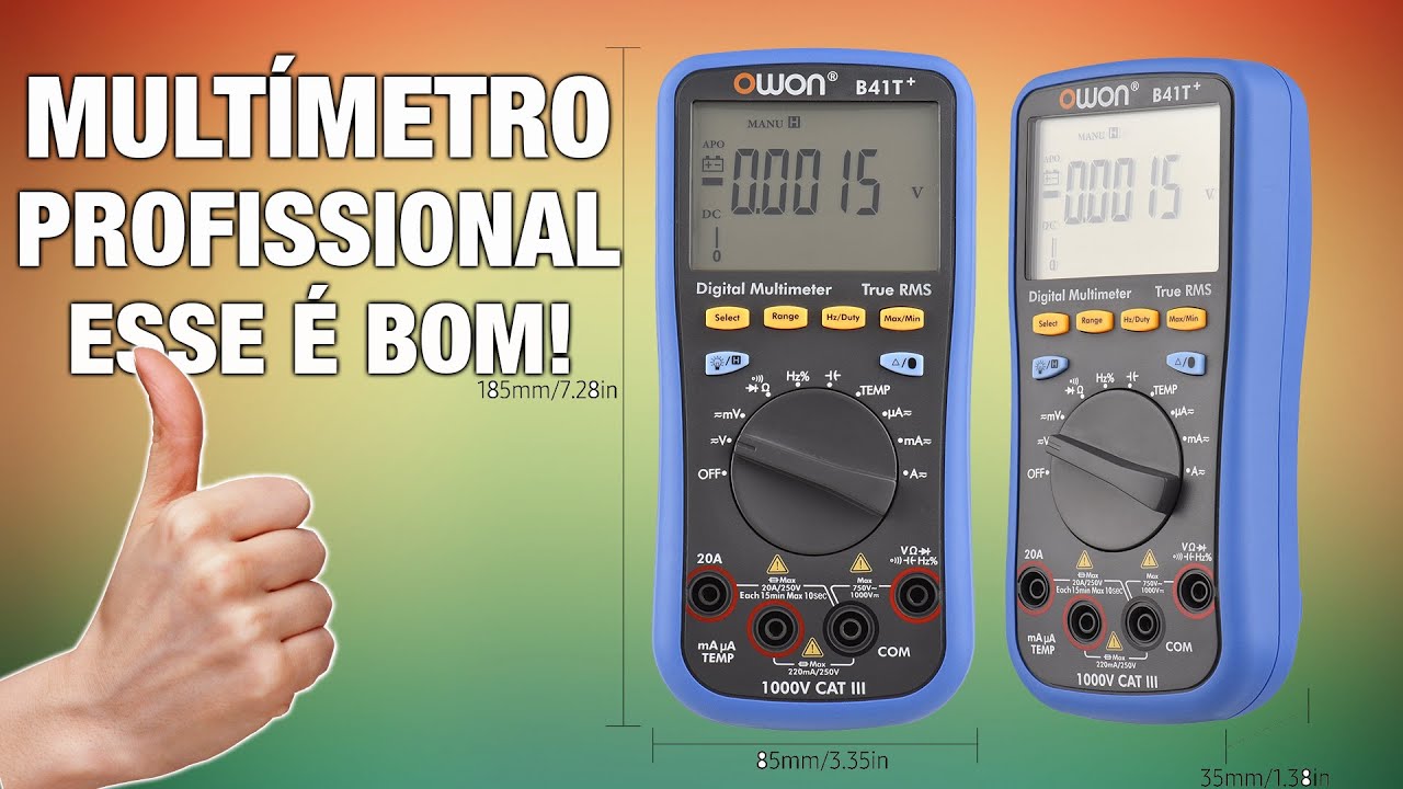 MULT&Iacute;METRO PROFISSIONAL OWON B41T+ REVIEW COMPLETO