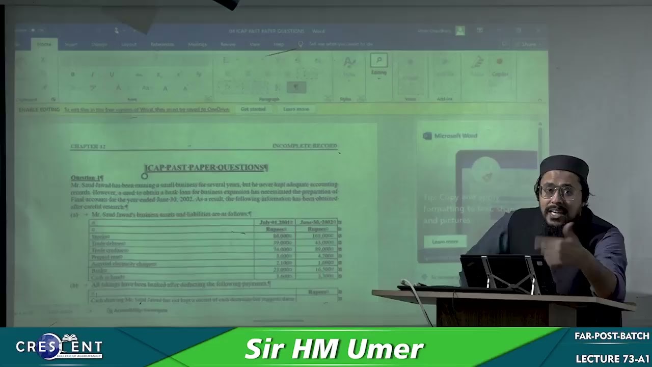 FAR Post BatchSir Umer Lecture 73 A1