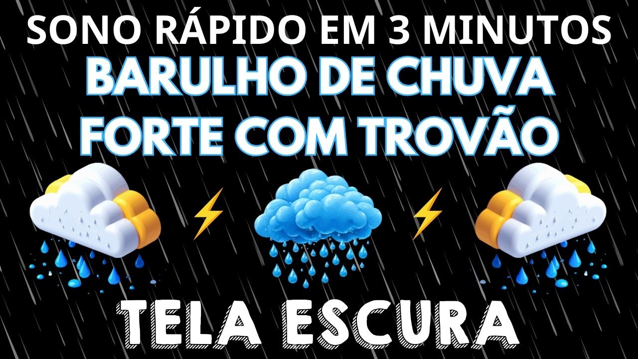 Sons de chuva 🌧 Chuva e trovão em um teto preto, ideal para dormir 🌧 Sono instantâneo