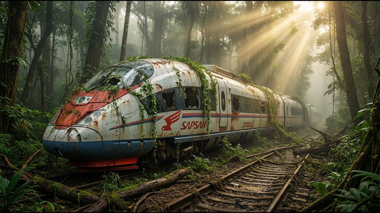 Hidden Russian Sapsan High-Speed Train Found in Dense Jungle – Full Restoration ASMR