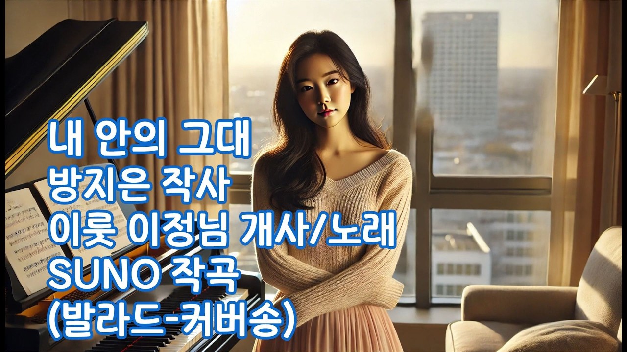 내 안의 그대 - 방지은 작사/ 이룻 이정님 개사 노래/ SUNO 작곡 (발라드 - 커버송)