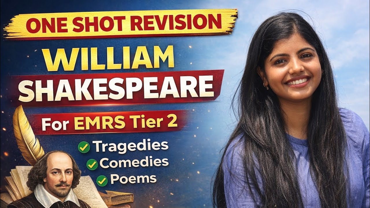 William Shakespeare(part 2) one shot revision| EMRS tier 2 English TGT PGT|#emrs #shakespeare #viral