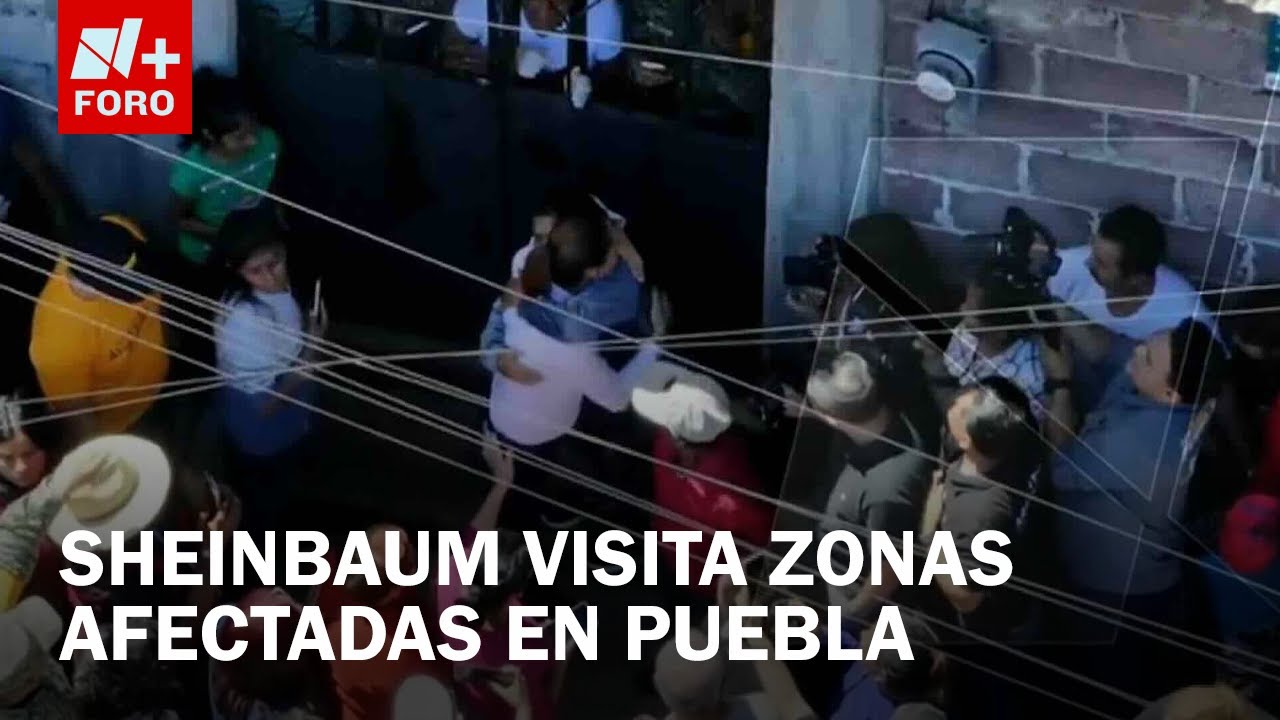 Presidenta Claudia Sheinbaum visita zona afectada de Huachinango en Puebla - Las Noticias