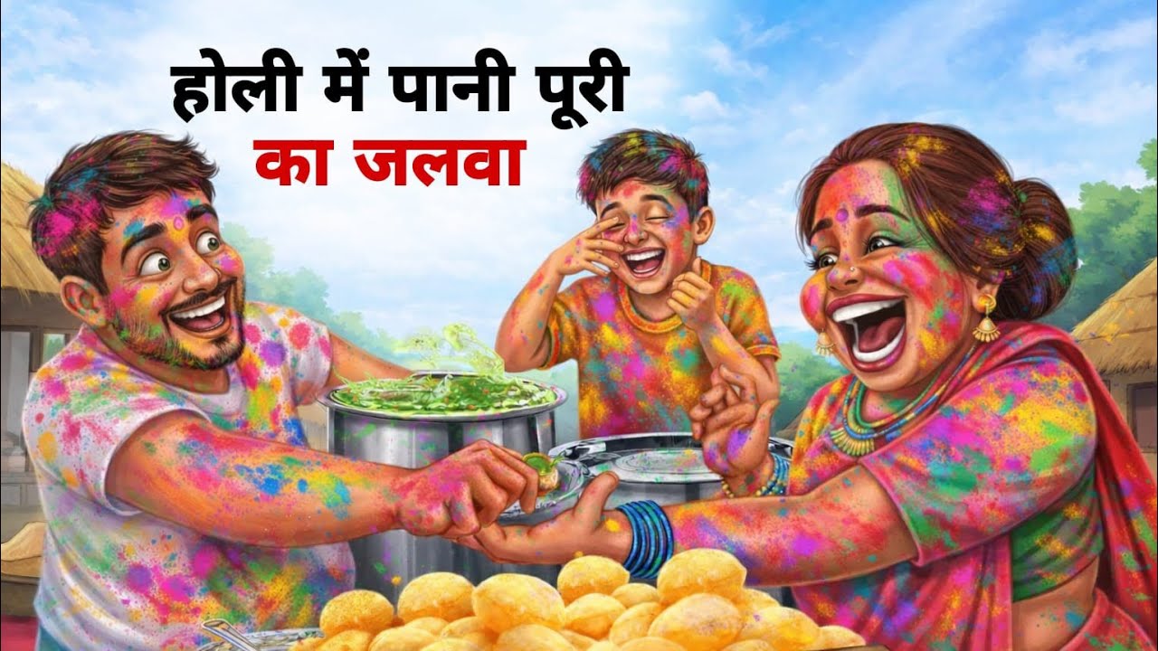 होली में पानी पूरी का जलवा || Holi me pani puri ka Jalwa  || HOLI ME PANI PURI KA JALWA || Kahani 