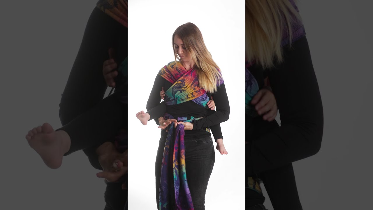 LennyHybrid Preschool carrier - back carry tutorial/ noszenie na plecach