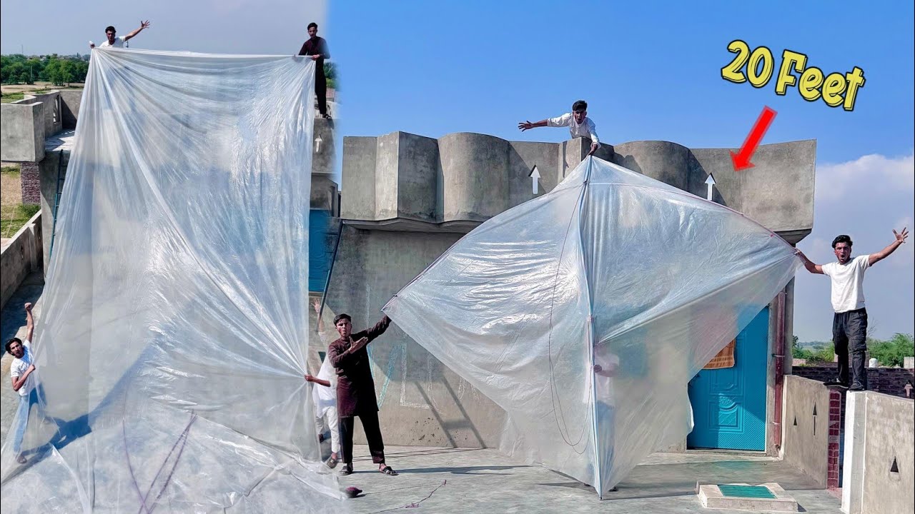 20 Feet Monster Plasticbag Kite Make At Home