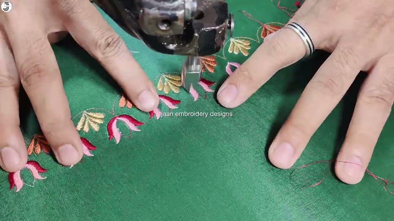 Beautiful Kurti Border Machine Embroidery Design | Easy & Elegant Pattern