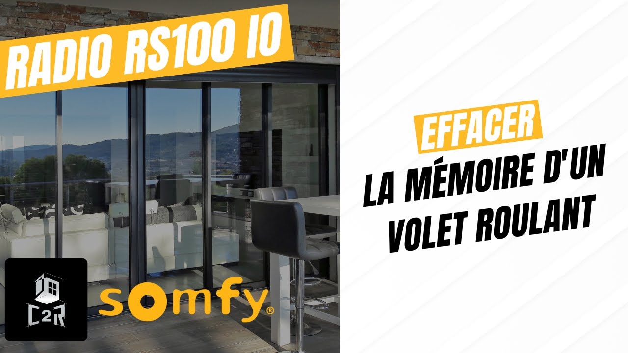Comment réinitialiser un volet roulant radio RS100 IO SOMFY ? 📡