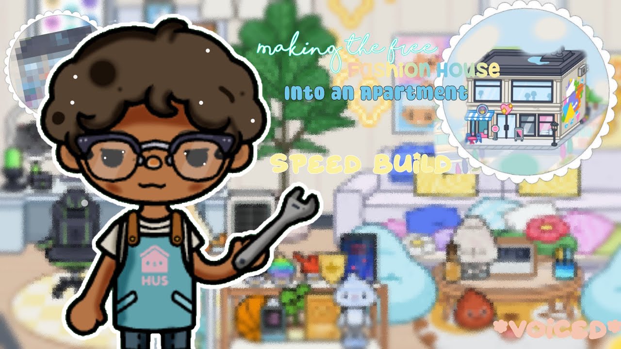 Making the Free Fashion House into an apartment|Speed build|*Voiced*🔊|Toca Boca Life World 🌍|